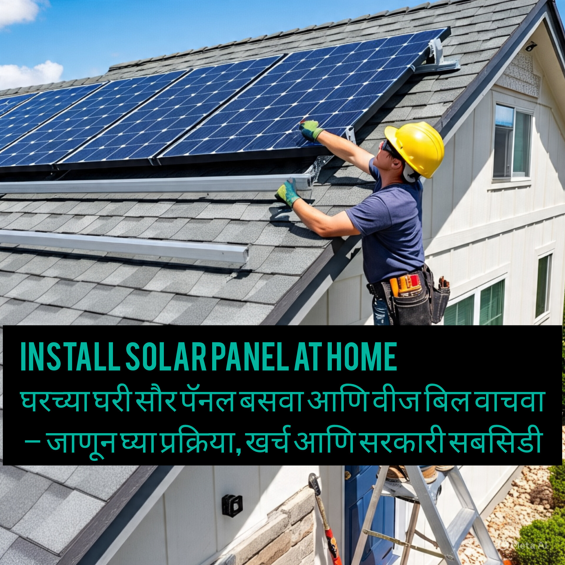 Install solar panel at home